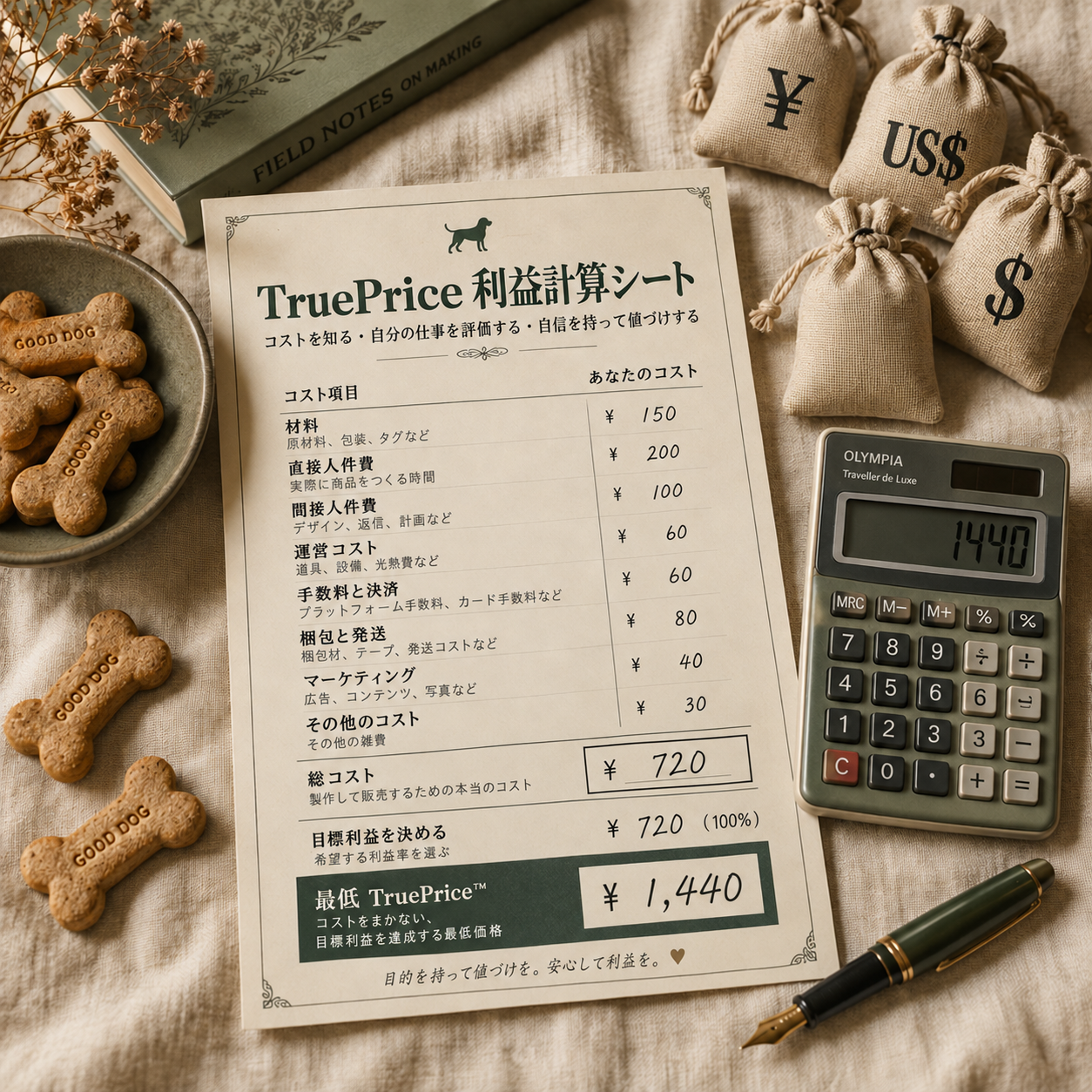 TruePrice 利益計算シート